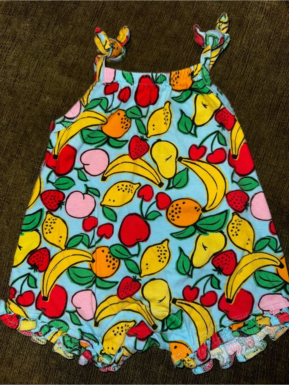 3-Piece Baby Girl Fruit & Ice Cream Romper Set - Colorful Prints - Picture 4 of 4